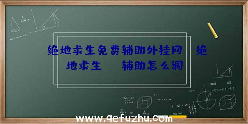 「绝地求生免费辅助外挂网」|绝地求生sss辅助怎么调